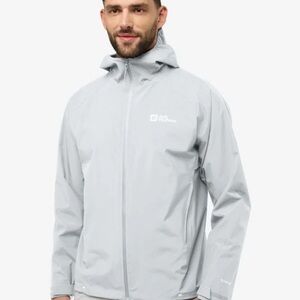 Jack Wolfskin Men's Light Gray Raincoat